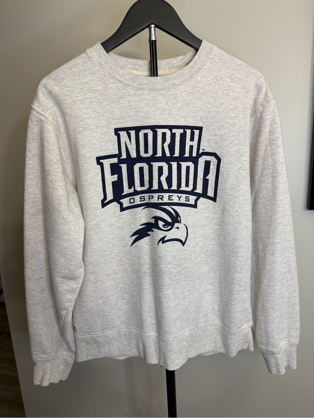 Fall Rush Women's Heather Gray Crewneck Sweatshirt for North Florida Ospreys Med